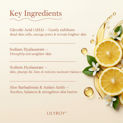 Lilyroy Glycolic Acid Set - Ingredients
