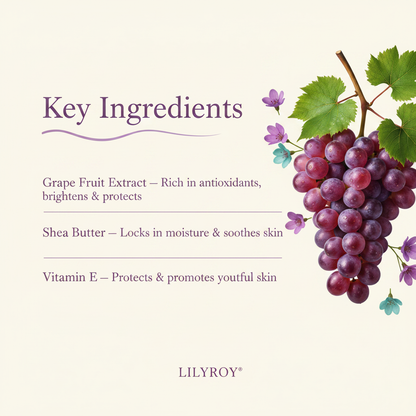 Lilyroy Grape Body Lotion - Ingredients