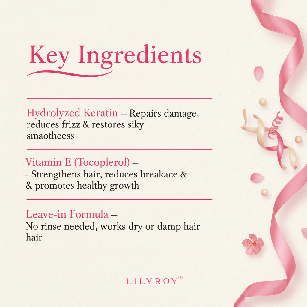 Lilyroy Hair Serum Keratin - Ingredients