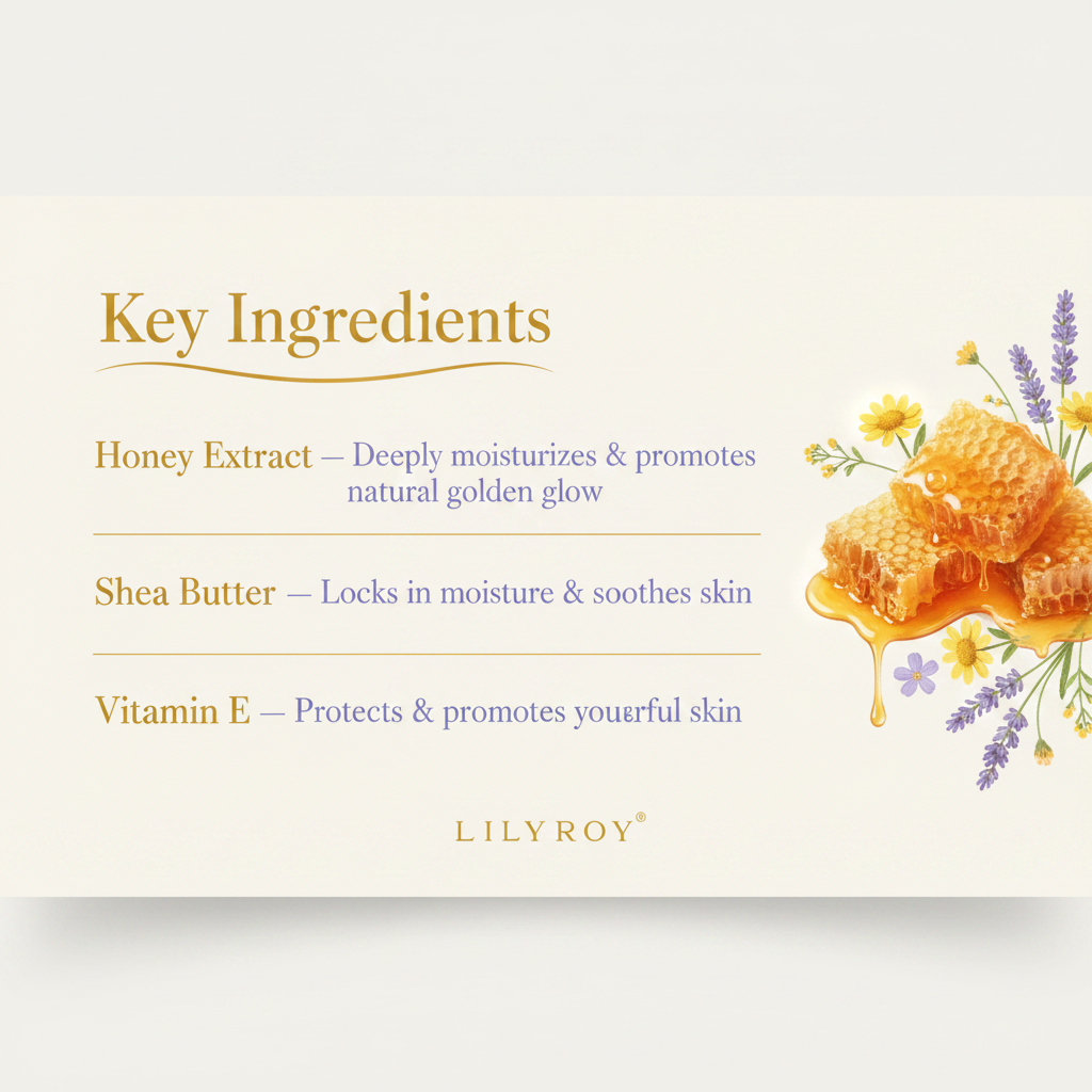 Lilyroy Honey Body Lotion - Ingredients