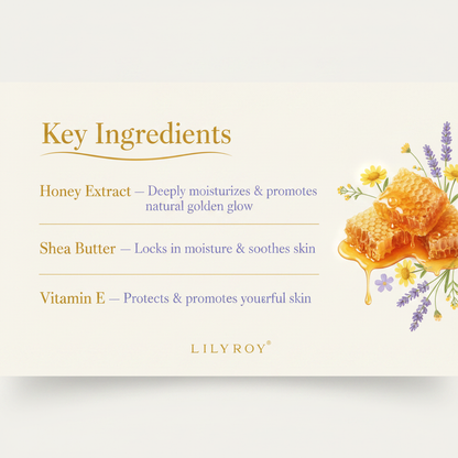 Lilyroy Honey Body Lotion - Ingredients