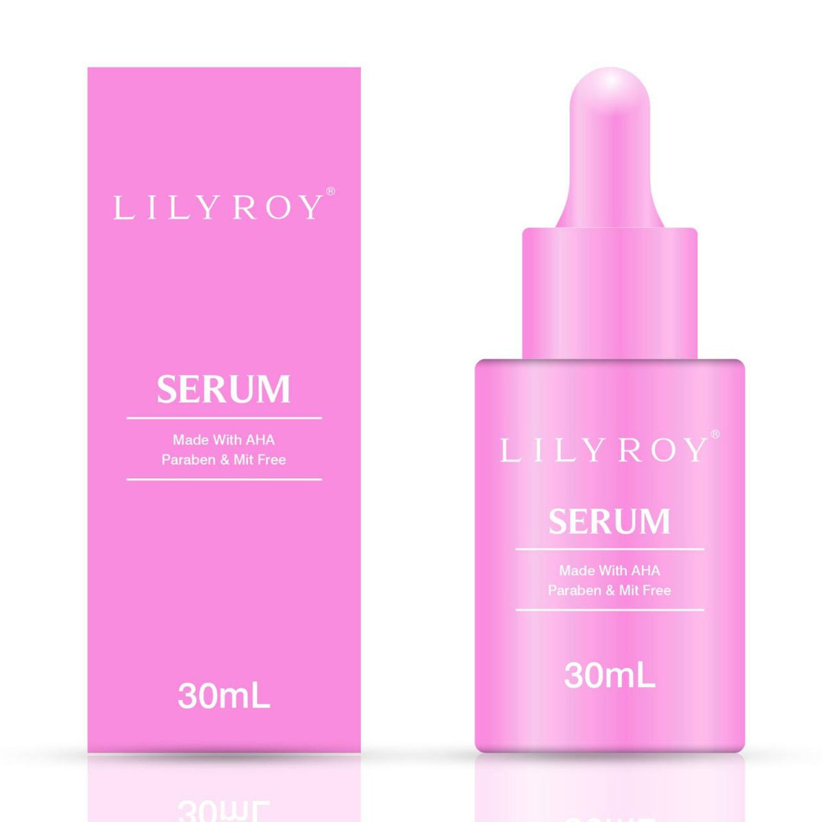 Lilyroy AHA Serum 30mL pink bottle with box