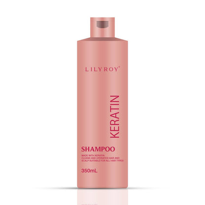 Lilyroy Keratin Shampoo 350mL box front and back
