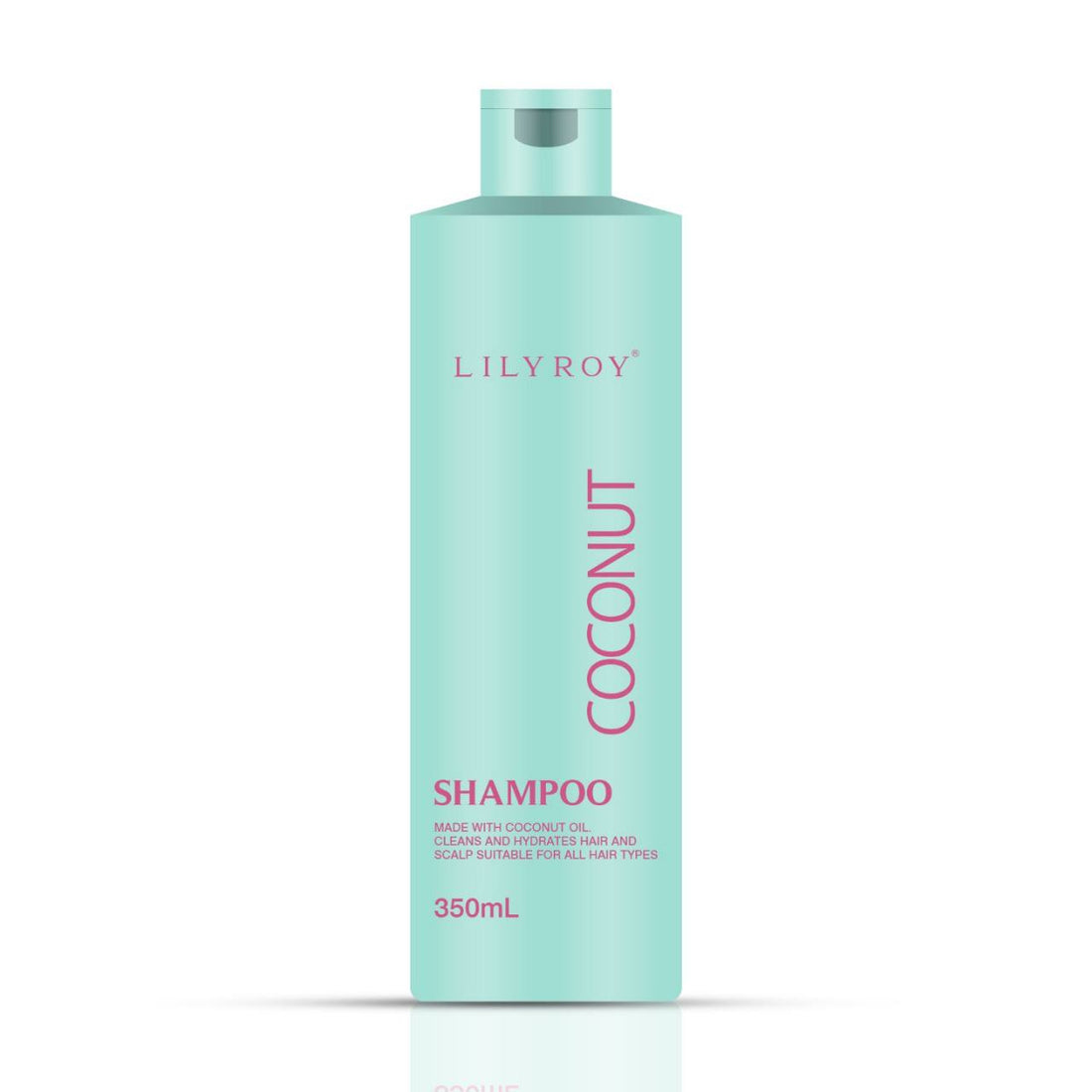 Lilyroy Coconut Shampoo 350mL mint green bottle