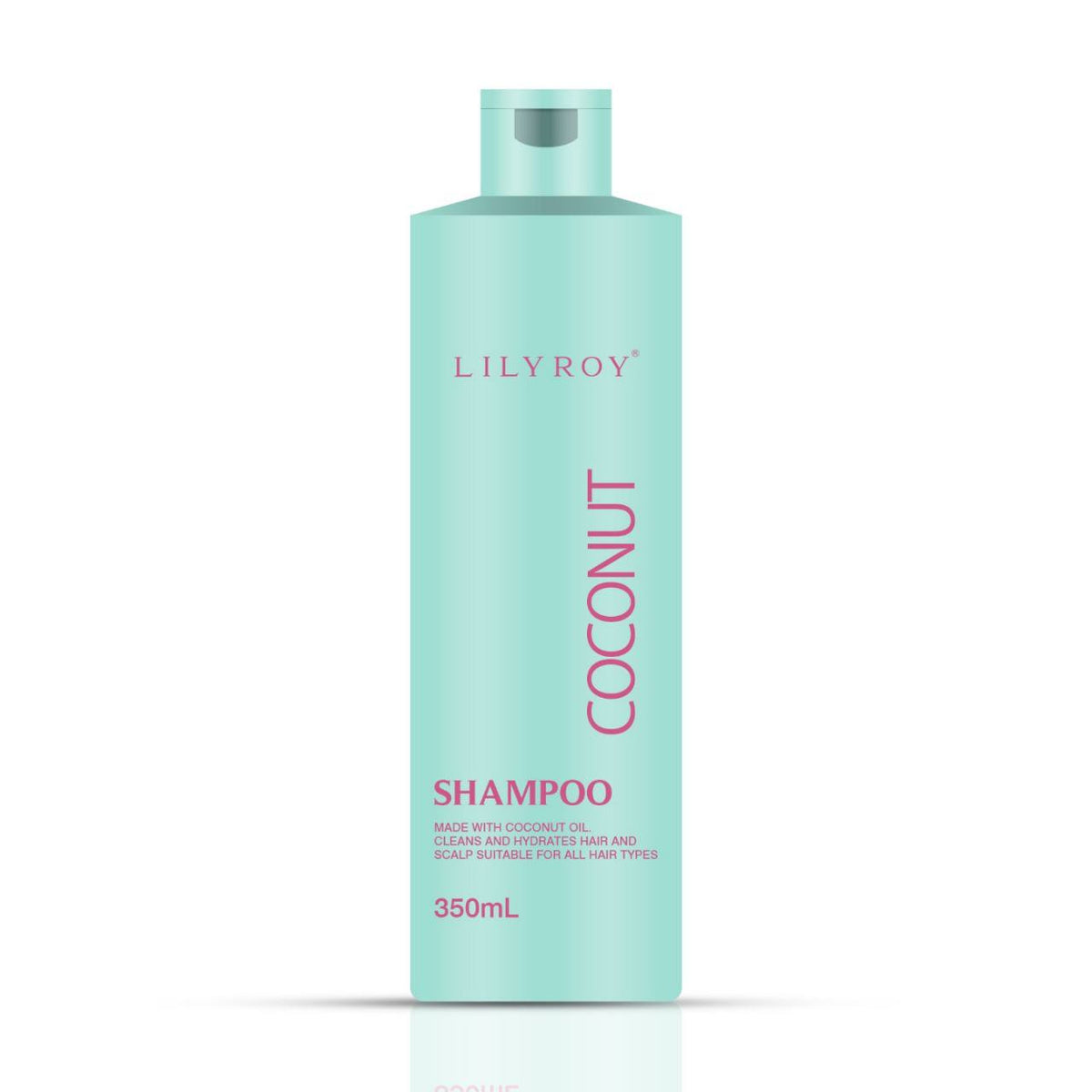Lilyroy Coconut Shampoo 350mL mint green bottle