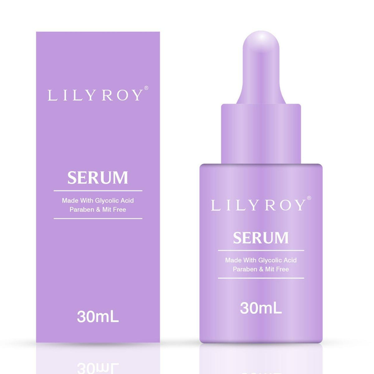Lilyroy Glycolic Acid Serum 30mL purple bottle with box
