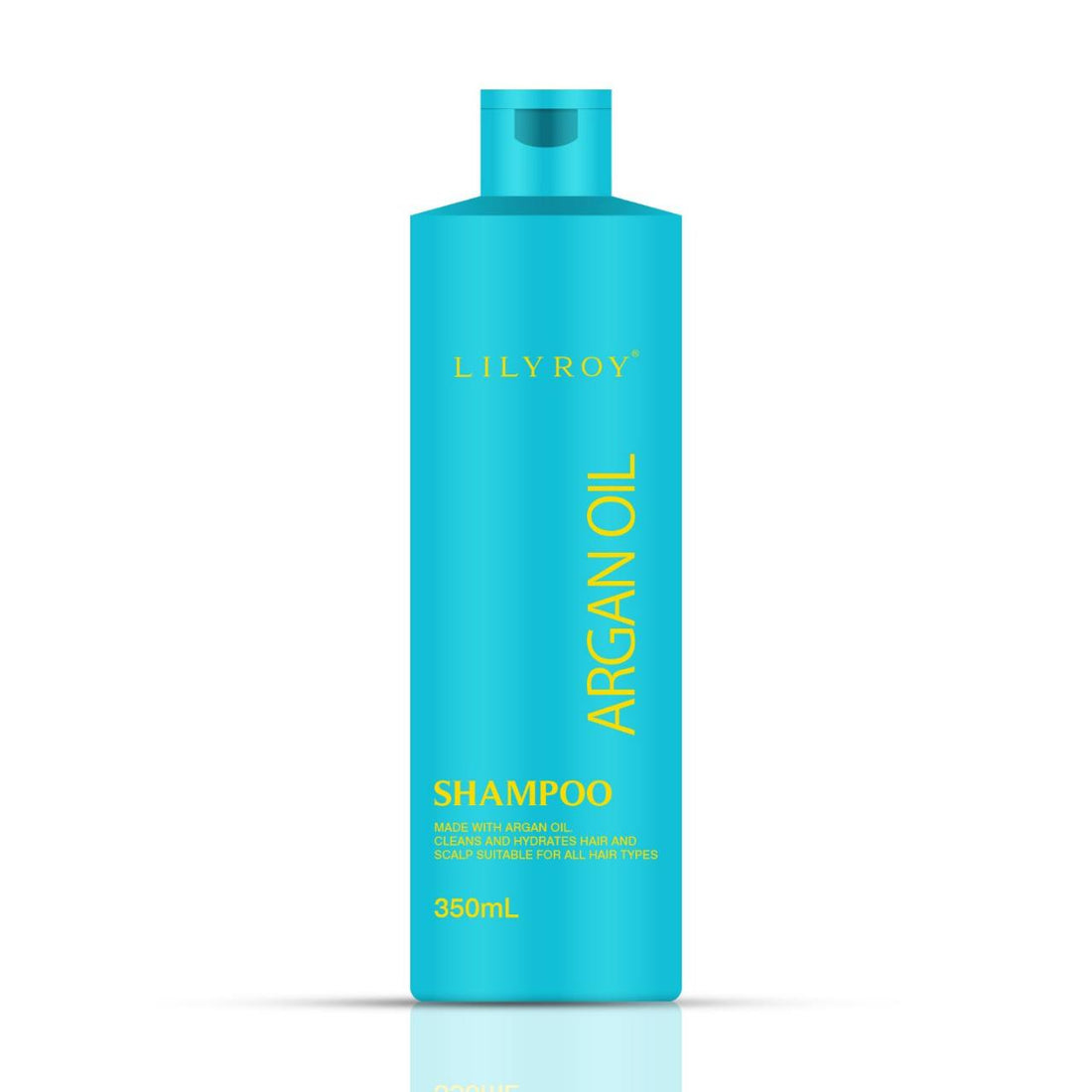 Lilyroy Argan Oil Shampoo 350mL turquoise bottle