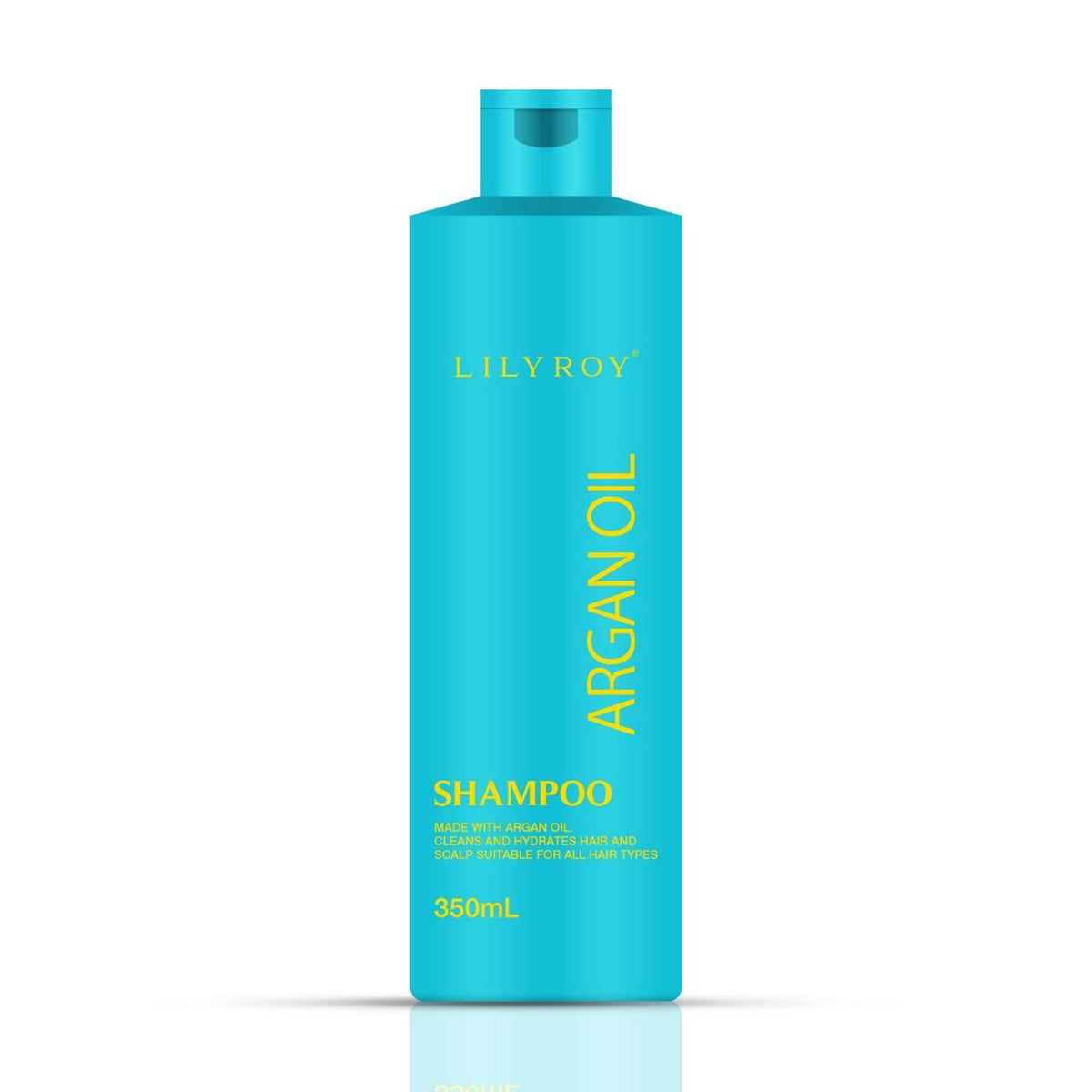 Lilyroy Argan Oil Shampoo 350mL turquoise bottle