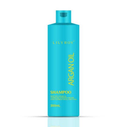Lilyroy Argan Oil Shampoo 350mL turquoise bottle