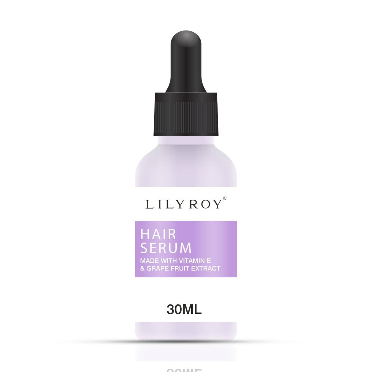 Lilyroy Hair Serum 30mL frosted white dropper bottle